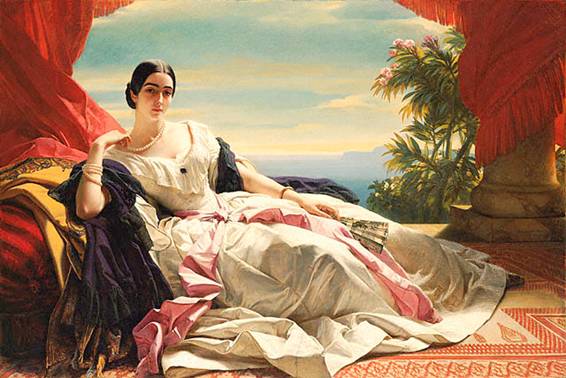 Leonilla Princess of Sayn-Wittgenstein-Sayn 1843  	by Franz Xaver Winterhalter 1805-1875 	J. Paul Getty Museum Los Angeles CA 86.PA.534